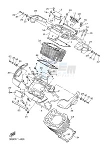 XVS1300A MIDNIGHT STAR (1CS5) drawing CYLINDER