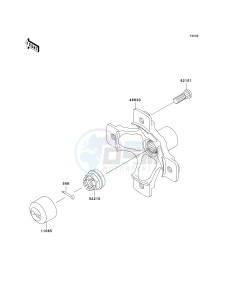 KVF 700 B [PRAIRIE 700 4X4 HARDWOODS GREEN HD] (B1-B2) [PRAIRIE 700 4X4 HARDWOODS GREEN HD] drawing REAR HUB