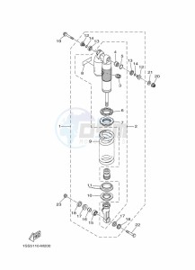 YZ250X (BF1T) drawing REAR SUSPENSION