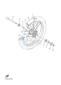 WR450F (1DXK) drawing FRONT WHEEL