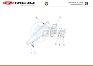 BYE-BIKE-25-KM-H-EURO4-HOLLAND-CARGO-RED drawing CHAIN TRANSMISSION