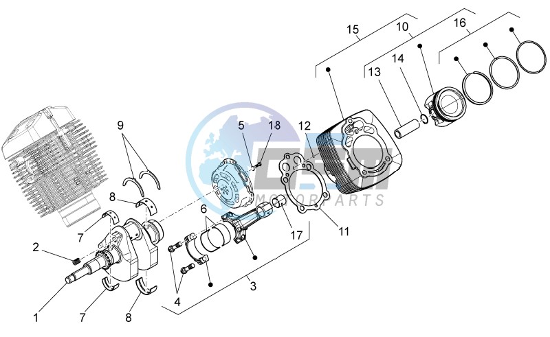 Crankshaft cpl.