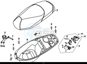 SYMPHONY SR 125 (AZ12W4-EU) (L7-M0) drawing SEAT - REAR GRIP