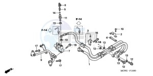 VFR8009 Ireland - (EK / MME) drawing REAR BRAKE HOSE (VFR800)