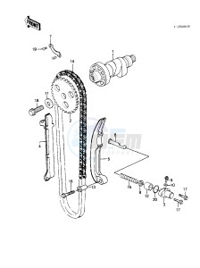 KLT 250 P [POLICE] (P1) [POLICE] drawing CAMSHAFT_CHAIN_TENSIONER