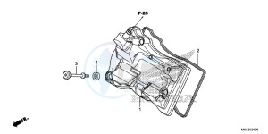 NC750XDG SH125AS UK - (E) drawing CYLINDER HEAD COVER