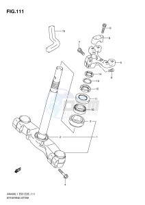 AN400 (E3-E28) Burgman drawing STEERING STEM (AN400L1 E3)