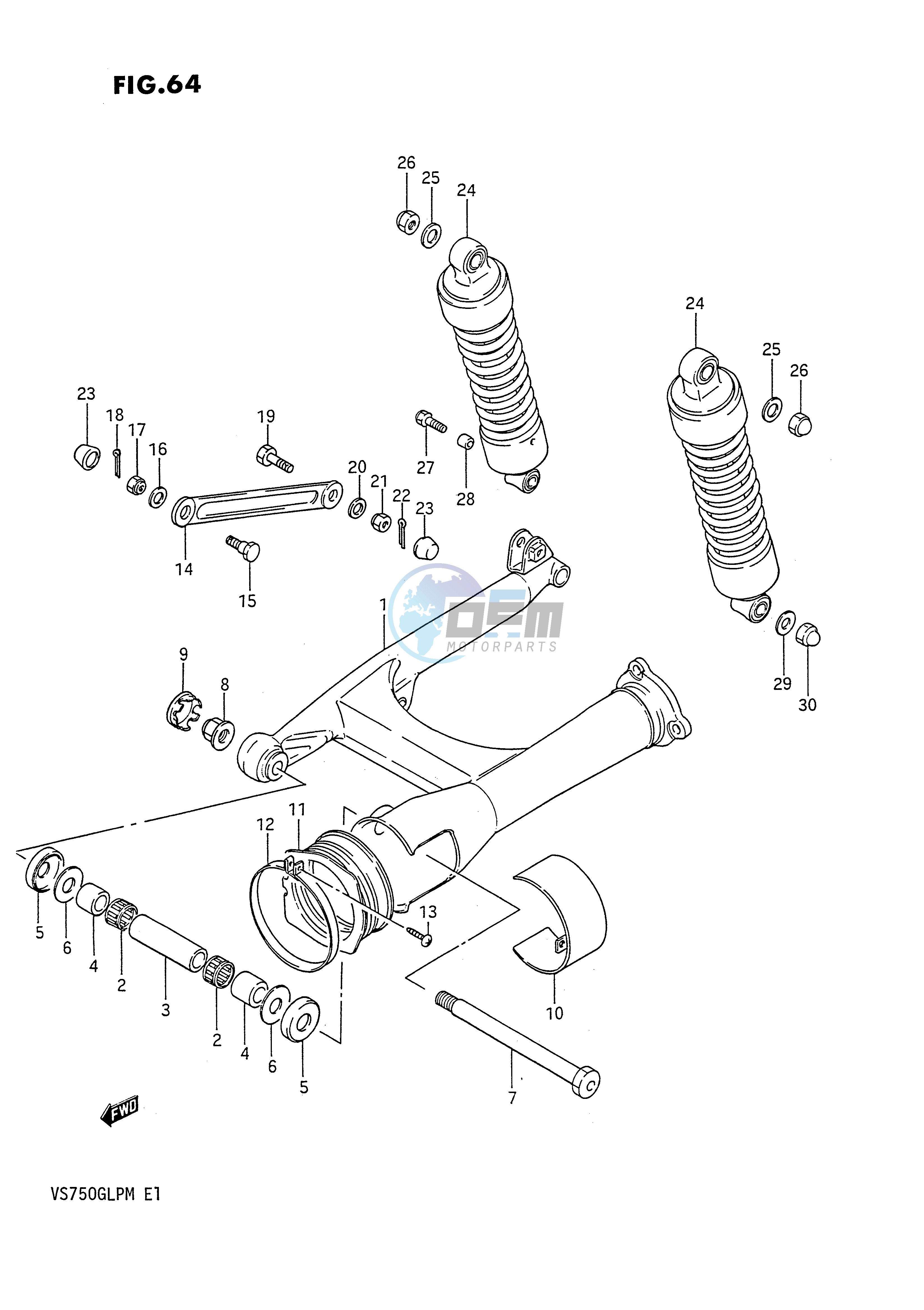 REAR SWINGING ARM (MODEL F)