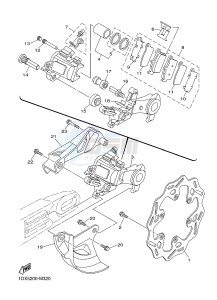 YZ125 (1SRD 1SRE 1SRF 1SRG 1SRG) drawing REAR BRAKE CALIPER