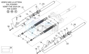 Atlantic 125 e3 drawing Front fork II