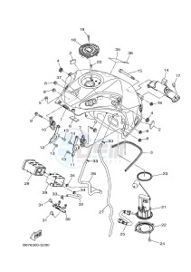 MTN1000 MTN-1000 MT-10 (B67E) drawing FUEL TANK