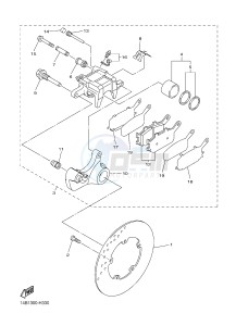 YZF-R1 R1 1000 (1KBT 1KBU) drawing REAR BRAKE CALIPER