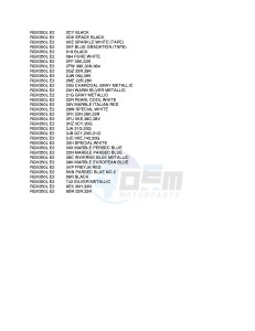 RGV250 (E2) drawing * COLOR CHART *