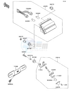 ZX 750 H [NINJA ZX-7] (H2) [NINJA ZX-7] drawing TAILLIGHT-- S- -