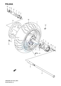 AN650 (E3-E28) Burgman drawing REAR WHEEL (AN650K7)