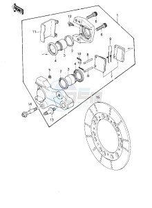 KZ 1300 B [B2] drawing REAR BRAKE