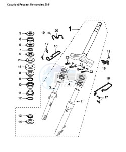 KISBEE SL drawing FRONT FORK / STEERINGHEAD