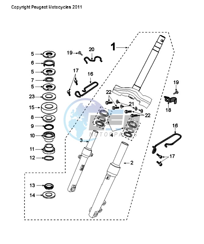 FRONT FORK / STEERINGHEAD