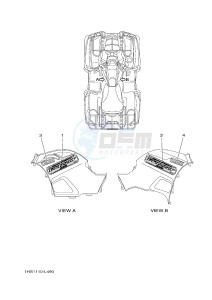 YFM550FWAD YFM5FGPHB GRIZZLY 550 EPS HUNTER (1HS7) drawing GRAPHICS