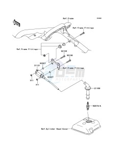 KFX450R KSF450BCS EU drawing Ignition System