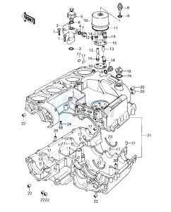 KZ 1000 E [SHAFT] (E1-E2) [SHAFT] drawing CRANKCASE_BREATHER COVER