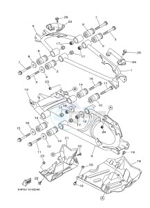 YFM550FWAD YFM550PF GRIZZLY 550 EPS (2LBA) drawing REAR ARM