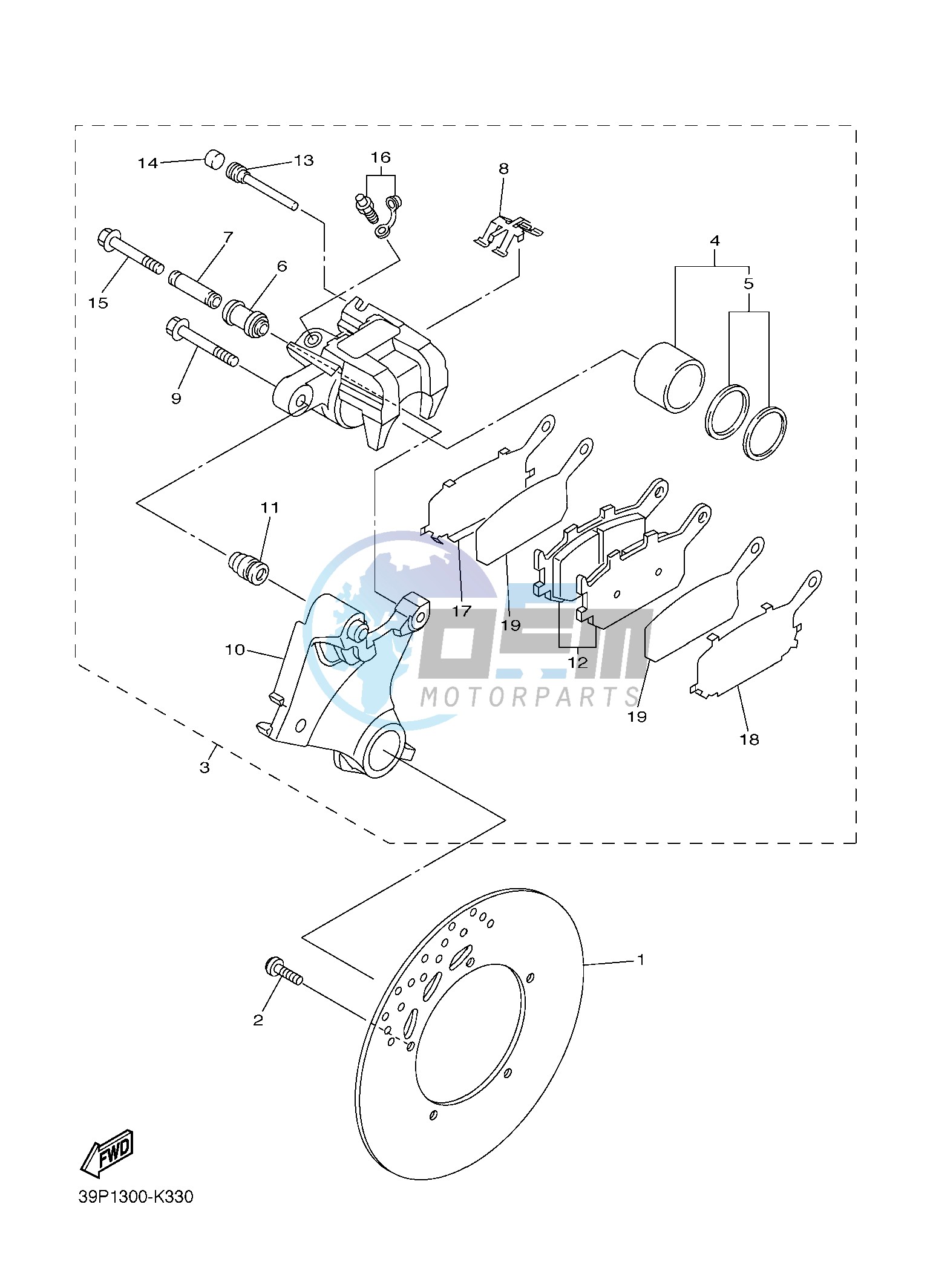 REAR BRAKE CALIPER