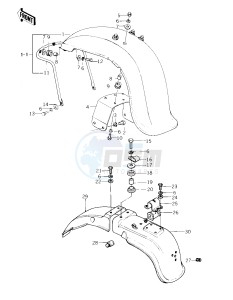 KZ 1000 C [POLICE 1000] (C2-C4) [POLICE 1000] drawing FENDERS -- 79-81 C2_C3_C4- -