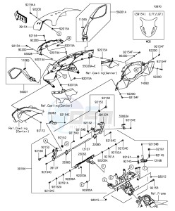 Z1000SX ZX1000LEF FR GB XX (EU ME A(FRICA) drawing Cowling(Upper)