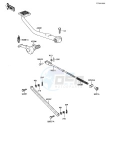 KZ 650 H[CSR] (H1-H2) [CSR] drawing BRAKE PEDAL_TORQUE LINK -- 81-82 H1_H2- -