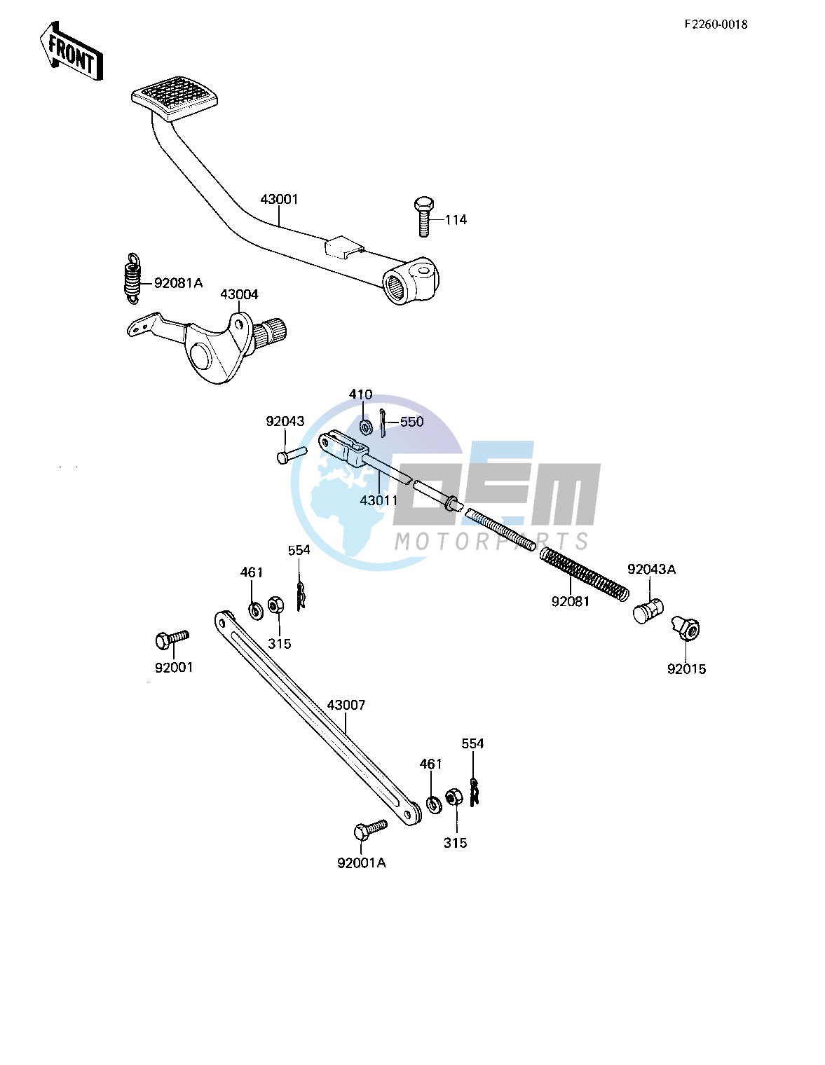 BRAKE PEDAL_TORQUE LINK -- 81-82 H1_H2- -