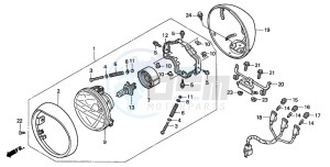 GL1500C F6C drawing HEADLIGHT (1)