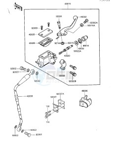 KX 125 E [KX125] (E2) [KX125] drawing FRONT MASTER CYLINDER