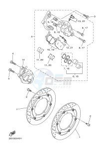 XJ6S 600 DIVERSION (S-TYPE) (36CJ 36CK) drawing FRONT BRAKE CALIPER