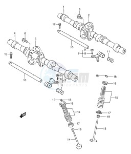 GSX750F (E2) drawing CAM SHAFT - VALVE