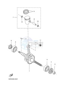 CW50N BW'S (2B7K) drawing CRANKSHAFT & PISTON