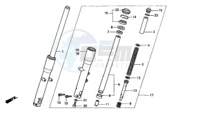 VT750DCA SHADOW SPIRIT drawing FRONT FORK