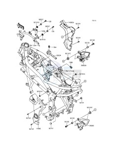 NINJA_250SL BX250AFS XX (EU ME A(FRICA) drawing Frame Fittings