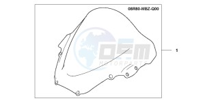 CB600F CB600F drawing HIGHWIND SCREEN