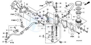 CBR1000RA9 Australia - (U / ABS MME) drawing REAR BRAKE MASTER CYLINDER (CBR1000RA)