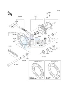 KX 250 L [KX250] (L4) [KX250] drawing REAR HUB