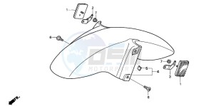 VFR800FI drawing FRONT FENDER