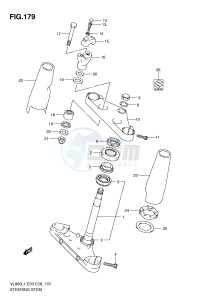 VL800 (E3-E28) VOLUSIA drawing STEERING STEM (VL800CL1 E33)