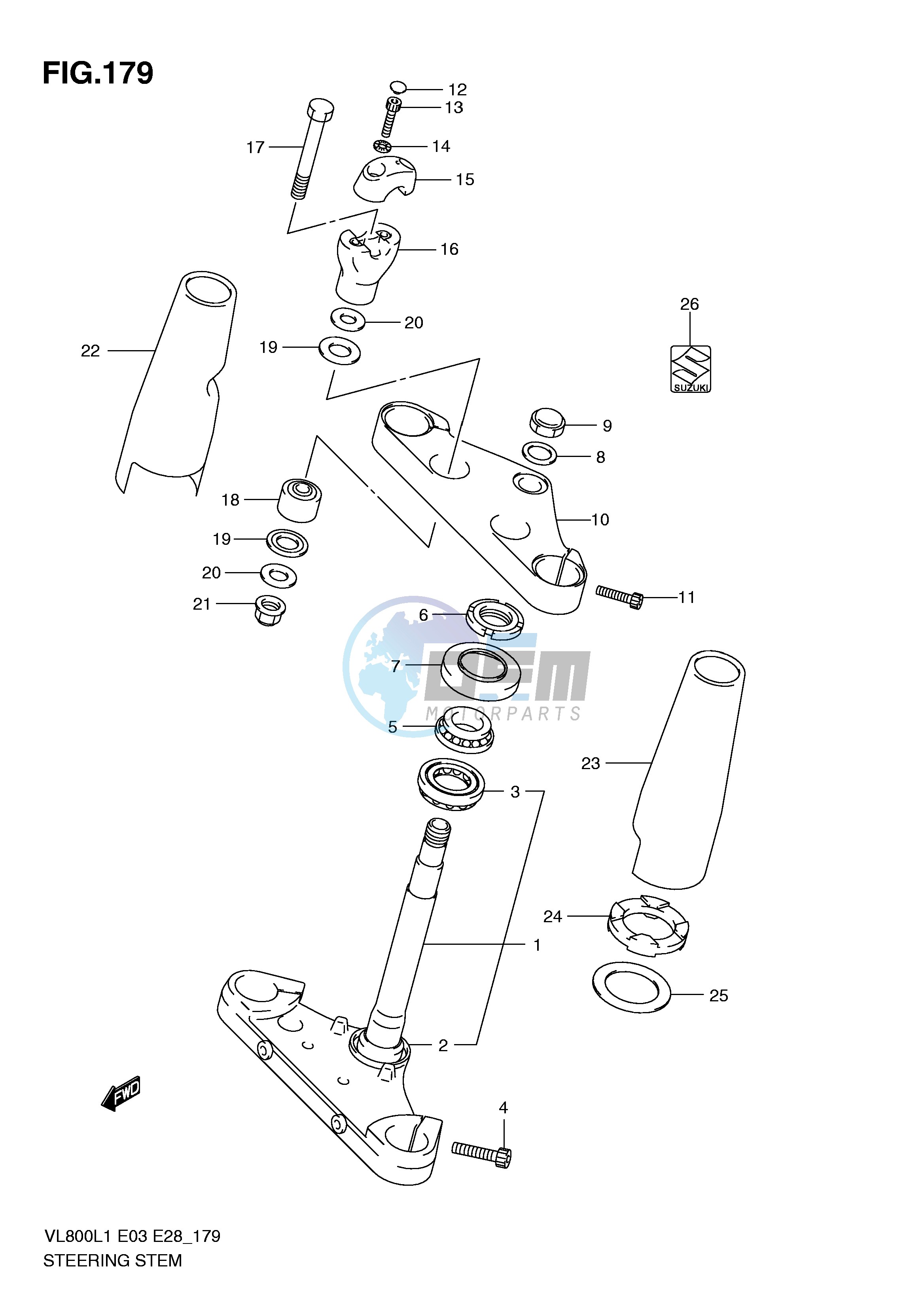 STEERING STEM (VL800CL1 E33)