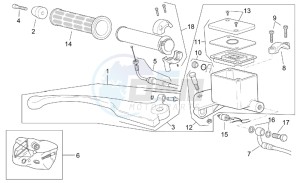 Leonardo 250 st (eng. Yamaha) drawing Front master brake cilinder