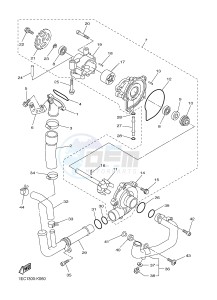 FZ1-S FZ1 FAZER 1000 (2DV6) drawing WATER PUMP