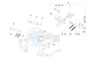 Liberty 125 4T PTT E3 (E) (EMEA) drawing Stand/s