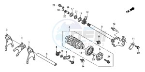 CBF600S drawing GEARSHIFT DRUM (CBF600S8/SA8/N8/NA8)