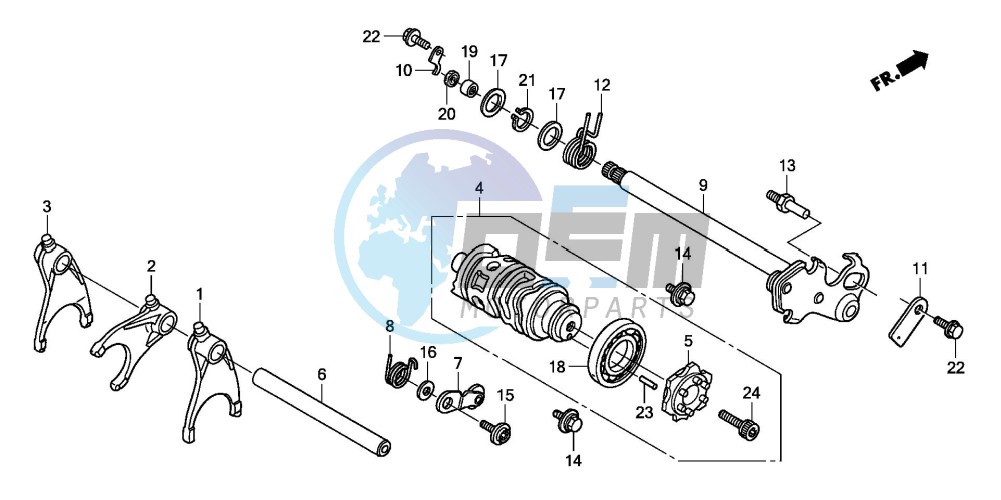 GEARSHIFT DRUM (CBF600S8/SA8/N8/NA8)