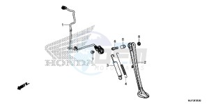 CRF1000DG CRF1000 - Africa Twin - Dual Clutch Europe Direct - (ED) drawing SIDE STAND